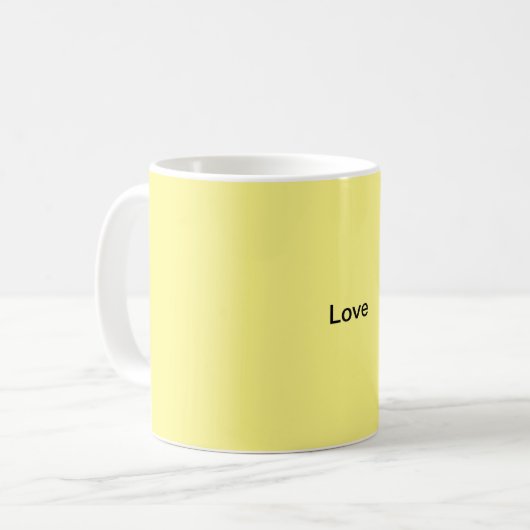 Caneca Love 💛 コーヒーマグカップ (正面左)