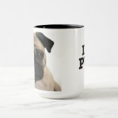 Caneca Love Pugs マグカップ (中央)