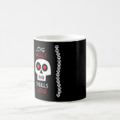 Caneca Love Skulls コーヒーマグカップ (正面右)