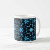 caneca Mandala Espectral Blue コーヒーマグカップ (正面右)