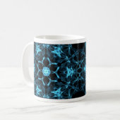 caneca Mandala Espectral Blue コーヒーマグカップ (正面左)