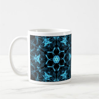 caneca Mandala Espectral Blue コーヒーマグカップ