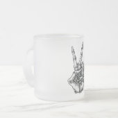 Caneca Mão Caveira Paz e Amor フロストグラスマグカップ (正面左)