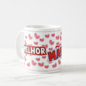 Caneca "Melhor mae do mundo" コーヒーマグカップ (正面左)