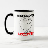 Caneca Memes - Challenge Accepted マグカップ (左)