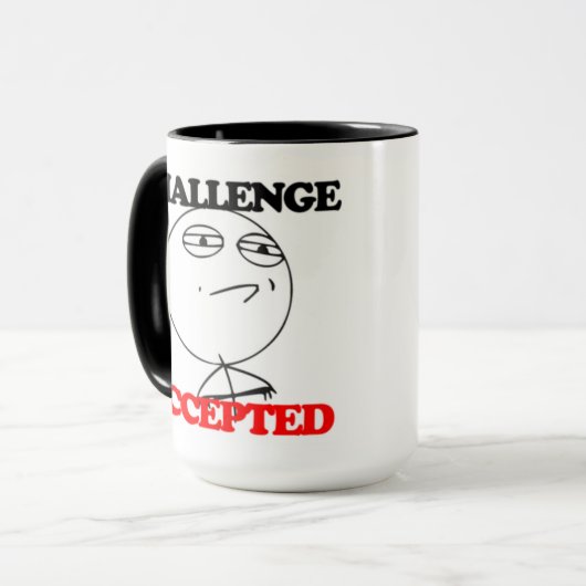 Caneca Memes - Challenge Accepted マグカップ (正面左)