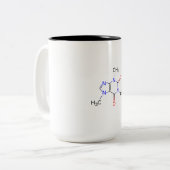 Caneca molécula da cafeína. ツートーンマグカップ (正面左)