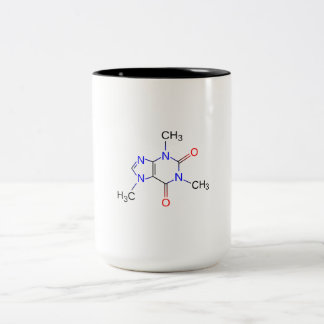 Caneca molécula da cafeína. ツートーンマグカップ