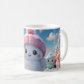 Caneca (Mug) Bonequinhos de Neve Fofos コーヒーマグカップ (正面右)