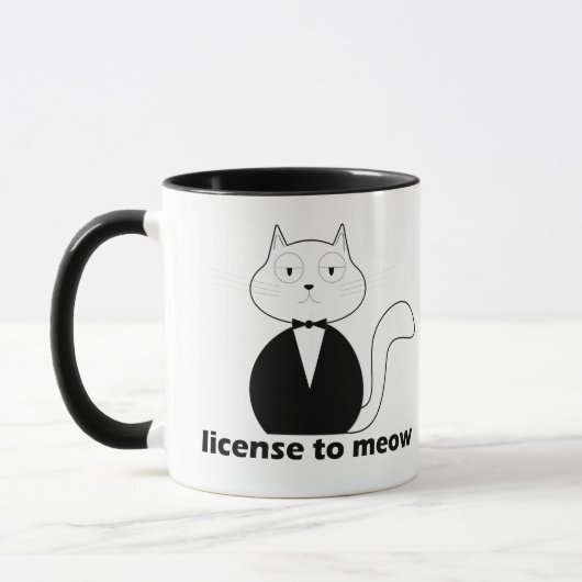 Caneca Mug - Cat. License to Meow マグカップ (左)
