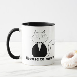 Caneca Mug - Cat. License to Meow マグカップ