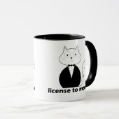 Caneca Mug - Cat. License to Meow マグカップ (正面右)