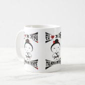 Caneca Mulheres no Tatame - Eu amo Jiu Jitsu コーヒーマグカップ (正面左)