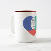 Caneca Música Para Cortar os Pulsos - VERMELHA ツートーンマグカップ (正面左)