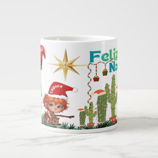 Caneca Natalina Clássica ジャンボコーヒーマグカップ (正面)