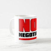 Caneca Not Negotiable コーヒーマグカップ (正面左)