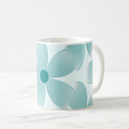 Caneca. Padrão floral verde. コーヒーマグカップ