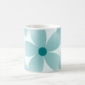 Caneca. Padrão floral verde. コーヒーマグカップ (中央)