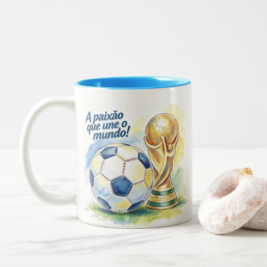 Caneca Paixão da Copa do Mundo ツートーンマグカップ (ドーナツ)