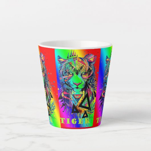 Caneca para café latte/Tigres カフェラテマグ (正面)