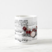 Caneca partitura e bateria コーヒーマグカップ (中央)