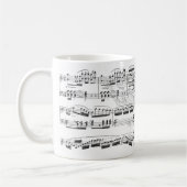 Caneca partitura e saxofone コーヒーマグカップ (左)