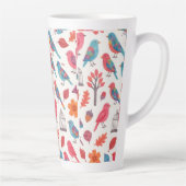 Caneca Pássaros e Flores DESING カフェラテマグ (右)