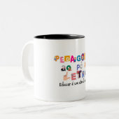 Caneca Pedagogia ao Pé da Letra em duas cores ツートーンマグカップ (正面左)
