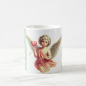 caneca personalizada anjo cupido com coração  コーヒーマグカップ (中央)