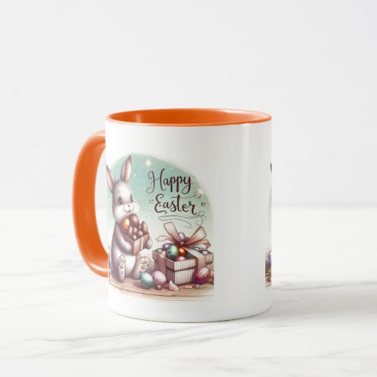 caneca personalizada coelho da páscoa マグカップ (正面左)