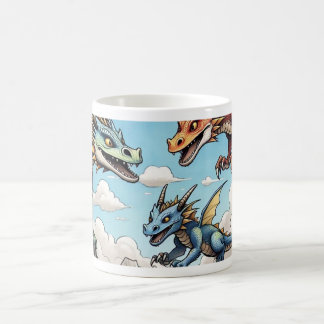 Caneca personalizada com desenho de dragões コーヒーマグカップ