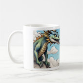 Caneca personalizada com desenho de dragões コーヒーマグカップ (左)