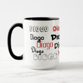 Caneca personalizada com nomes マグカップ (左)