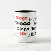 Caneca personalizada com nomes マグカップ (中央)