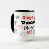 Caneca personalizada com nomes マグカップ (正面左)