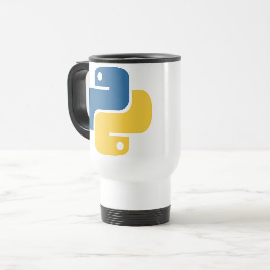 Caneca personalizada desenvolvedor python トラベルマグ (正面左)