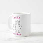 Caneca personalizada dia das mães コーヒーマグカップ (正面左)