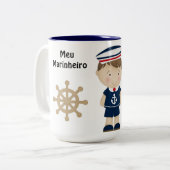 Caneca Personalizada Marinheiro ツートーンマグカップ (正面左)