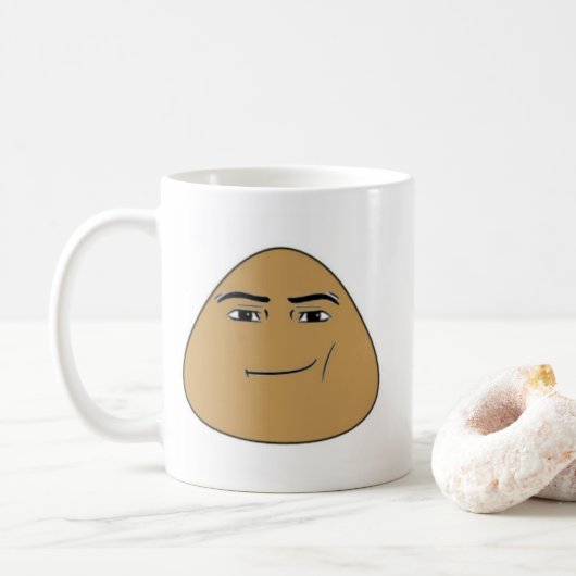 caneca pou com rosto de homem コーヒーマグカップ (ドーナツ)