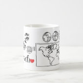 Caneca Profissão Geografia 325ml コーヒーマグカップ (中央)