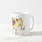 Caneca pug コーヒーマグカップ (正面右)