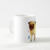 Caneca pug コーヒーマグカップ (正面左)