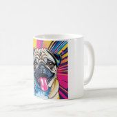 Caneca Pug Pop Art 01 コーヒーマグカップ (正面右)