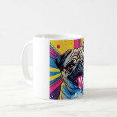 Caneca Pug Pop Art 01 コーヒーマグカップ (正面左)
