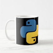 Caneca Python e Linux Mint コーヒーマグカップ (左)