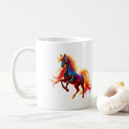 Caneca Rainbow Horse コーヒーマグカップ