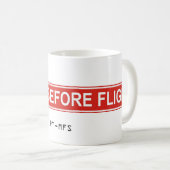 Caneca Remove Before Flight - MaR 2010 コーヒーマグカップ (正面右)