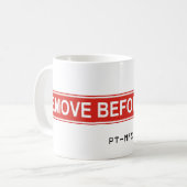 Caneca Remove Before Flight - MaR 2010 コーヒーマグカップ (正面左)