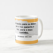 Caneca "Salmos 119:105" Texto e imagem コーヒーマグカップ (正面右)