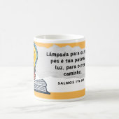 Caneca "Salmos 119:105" Texto e imagem コーヒーマグカップ (中央)